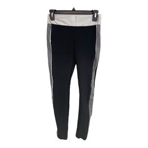 Zara Trafuluc Black Leggings with Black and White Checked Side Panel